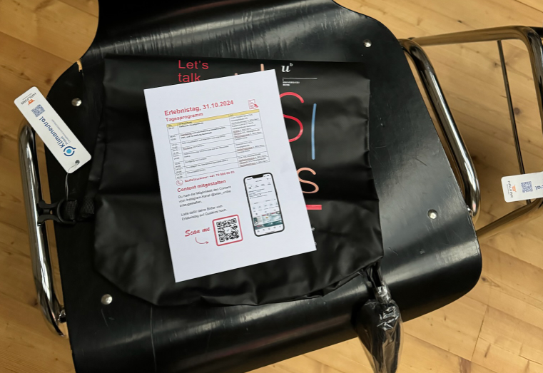 Aarebag als Giveaway für die Schüler*innen